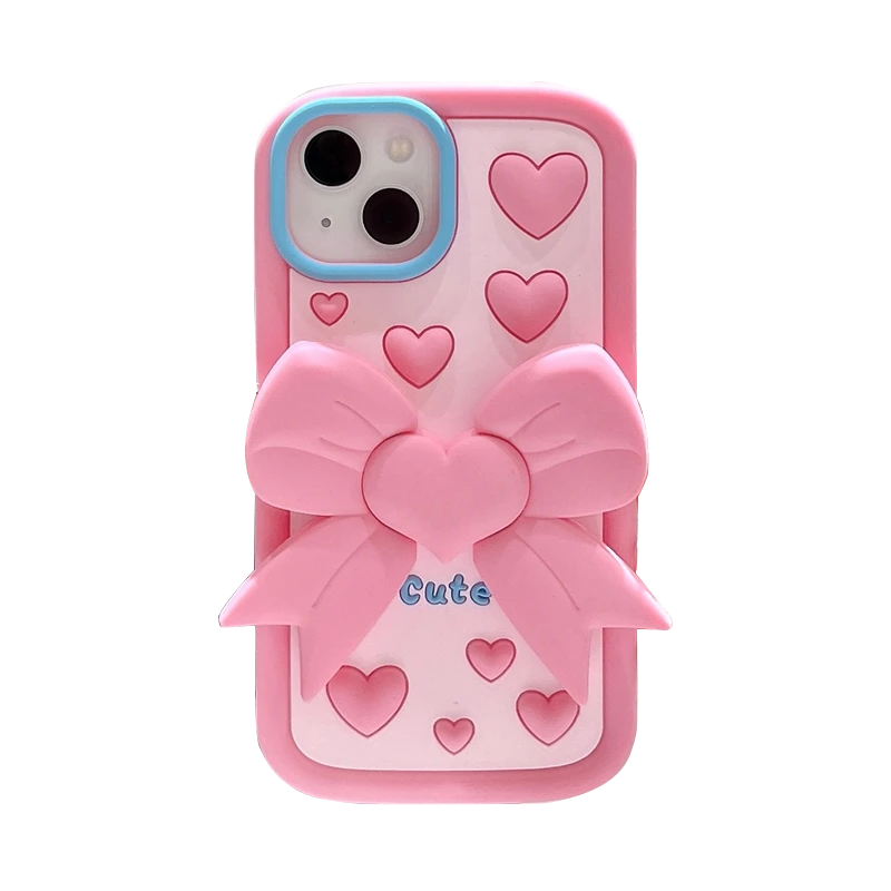 Cute Bow Tie Silicone iPhone Case