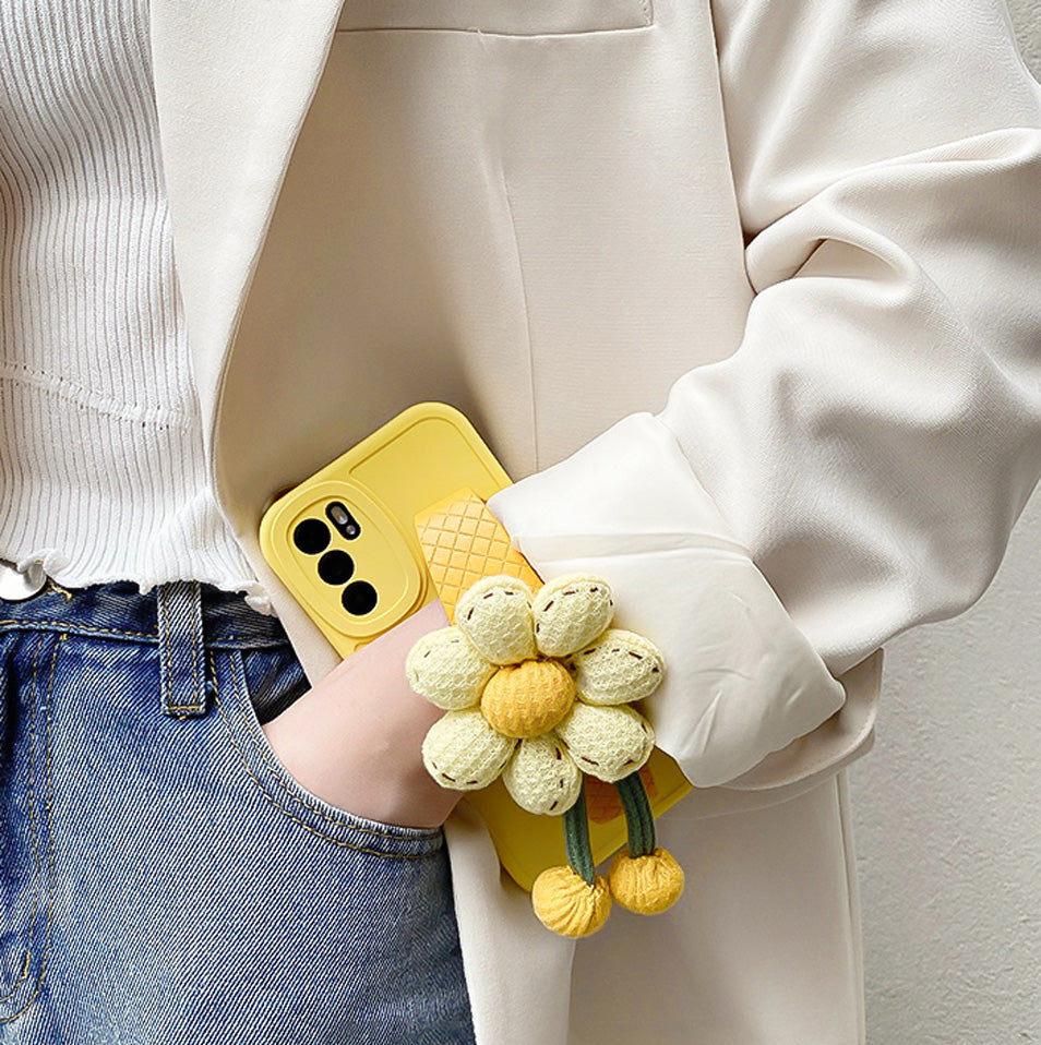 Small Flower Pumpkin Mobile Phone Case Creative Wristband