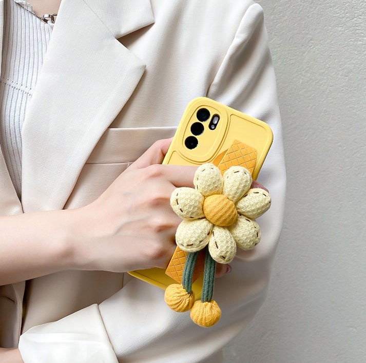Small Flower Pumpkin Mobile Phone Case Creative Wristband