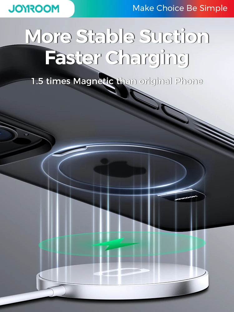 Frosted Wireless Charging Ring Holder Phone Cove Strong Magnet Case