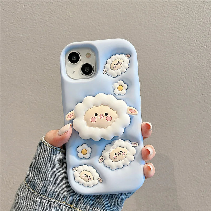 Cute Sheep iPhone Case Soft Silicone