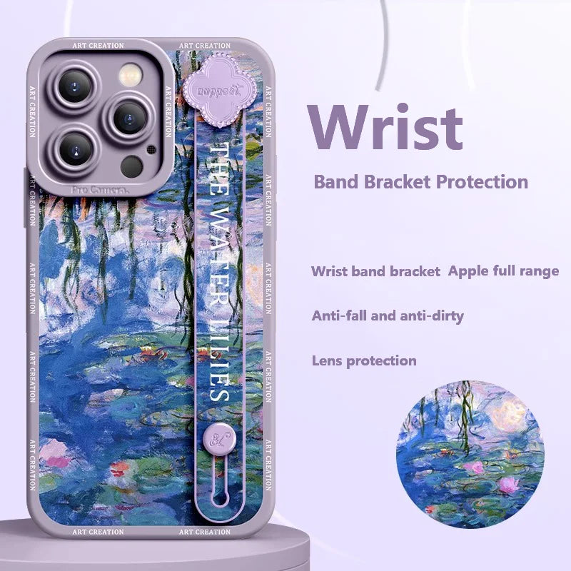Wrist Band iPhone Case Self-Portrait with a Straw Hat Black