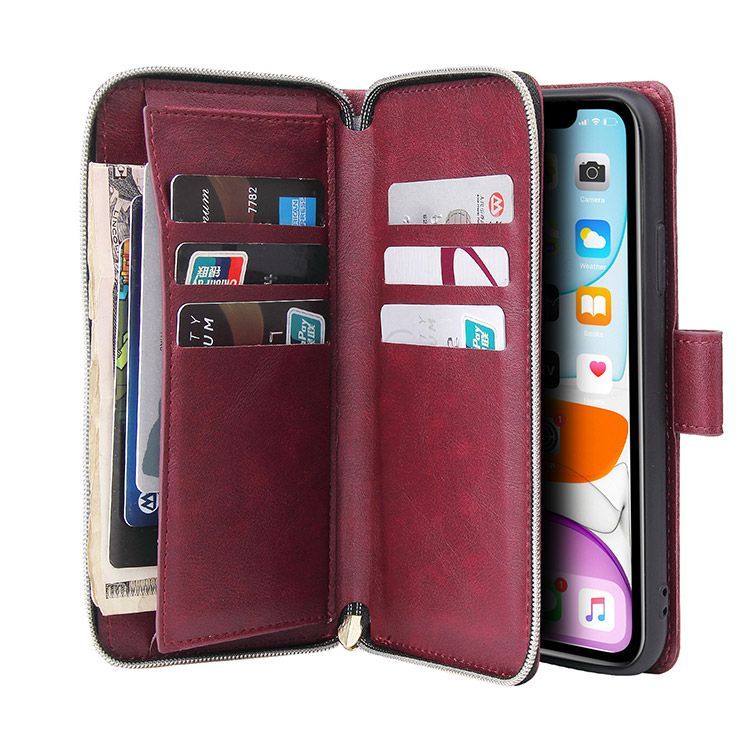 Classic 9 Card Slots Wallet Phone Case