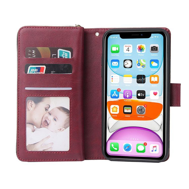Classic 9 Card Slots Wallet Phone Case